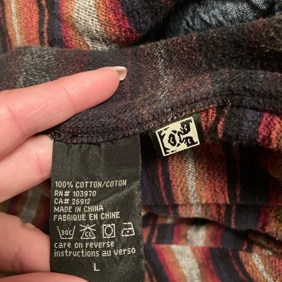 OBEY Propaganda Large Cotton Multicolor Stripped Hooded Jacket - Picture 7 of 7